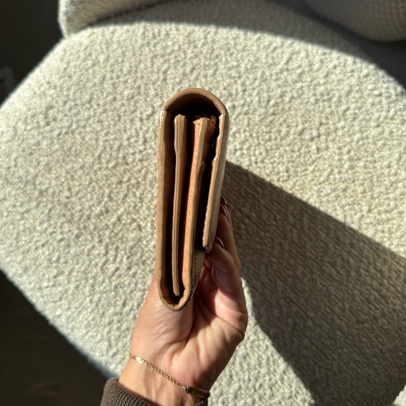 Burberry Pale Coral Pink Leather Haymarket Check Porter Continental Wallet - Picture 5 of 8